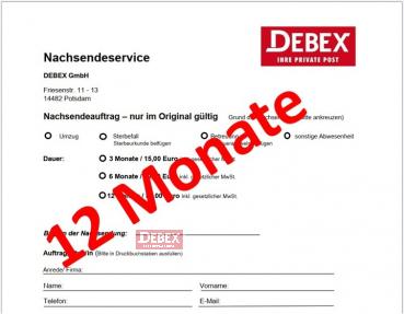 Nachsendeservice - 12 Monate